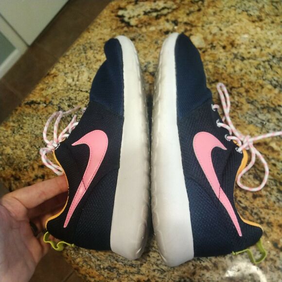 Nike Roshe Run GS Athletic Casual Shoes Midnight Navy - Size 7Y EU 40 Women's 8 - Picture 7 of 12